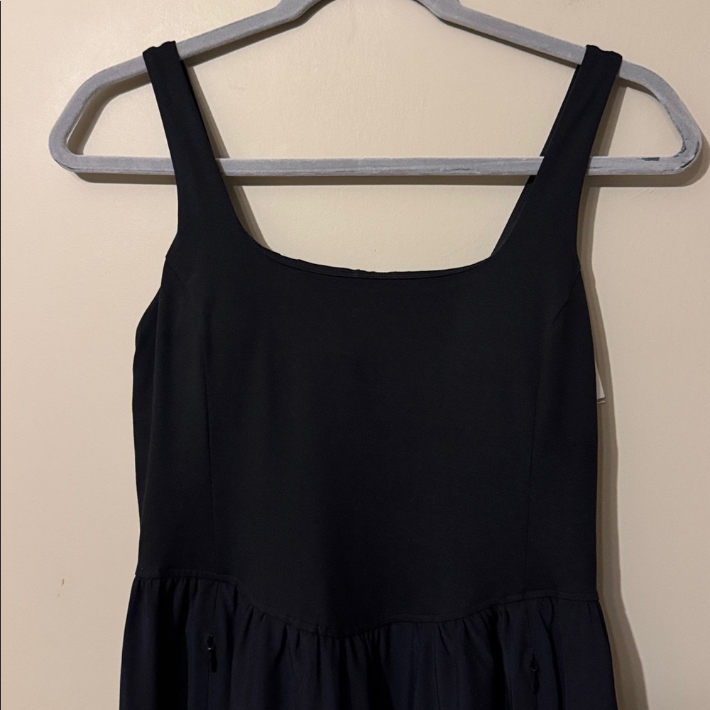 NWT- Zella Effortless Square Neck Midi Dress, Black, Small - Picture 7 of 12